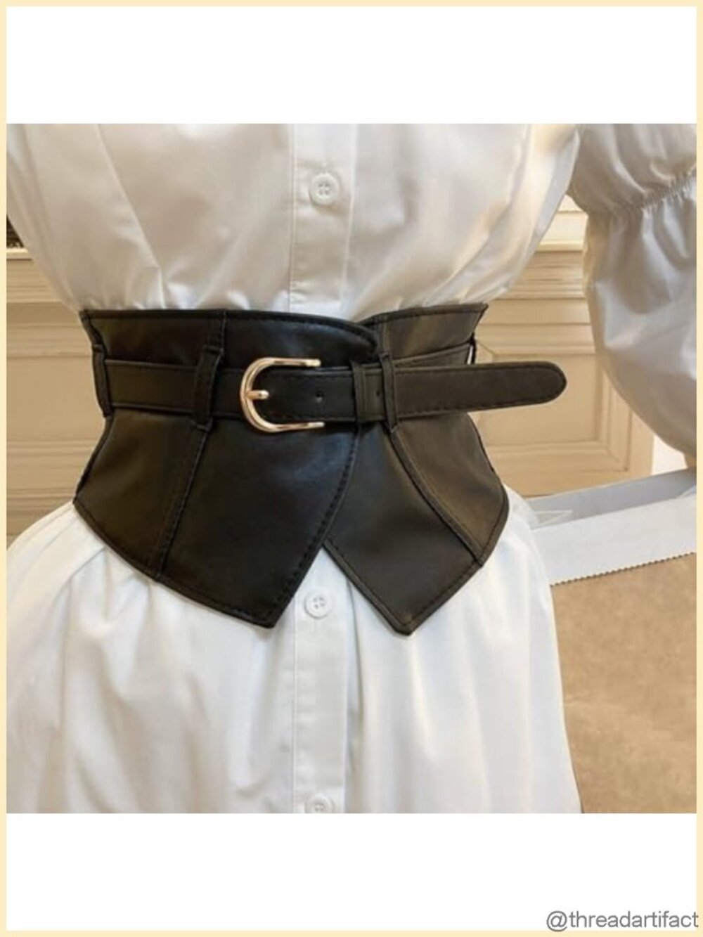 Corset Belt Wide Belt for Dresses Peplum Waistband Metal Buckle Fashion